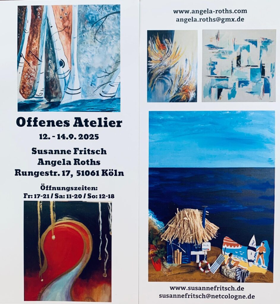 Flyer zum Offenen Atelier 12.-14.09.2025 bei Susanne Fritsch
